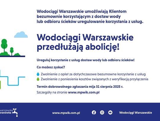Abolicja- więcej czasu na legalizację przyłączy wodociągowych i kanalizacyjnych