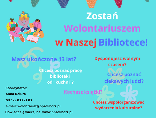 Biblioteka żoliborska szuka wolontariuszy