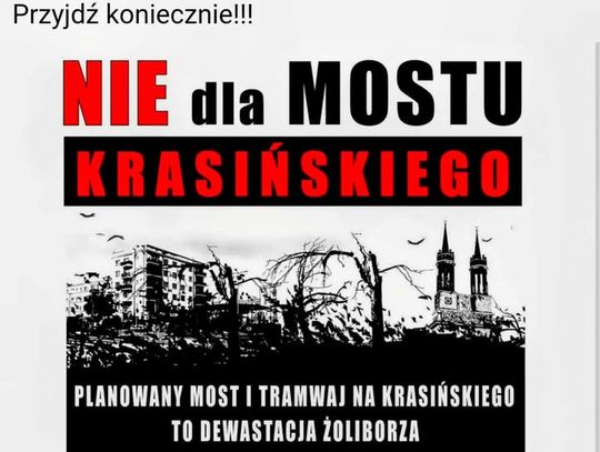 „Nie dla Mostu Krasińskiego”. Spotkanie dla mieszkańców i radnych