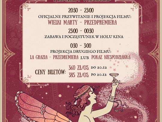 Sylwester w rytmie kina – wyjątkowa noc filmowa 2025/2026 w Kinie Wisła Sylwester w rytmie kina – wyjątkowa noc filmowa 2025/2026 w Kinie Wisła