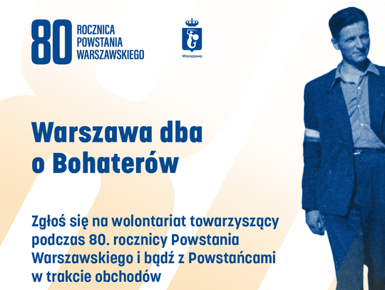 Wolontariusze na 80. rocznicę Powstania Warszawskiego