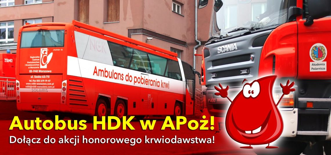 Akcja honorowego krwiodawstwa i rejestracja potencjalnych dawców szpiku w Akademii Pożarniczej