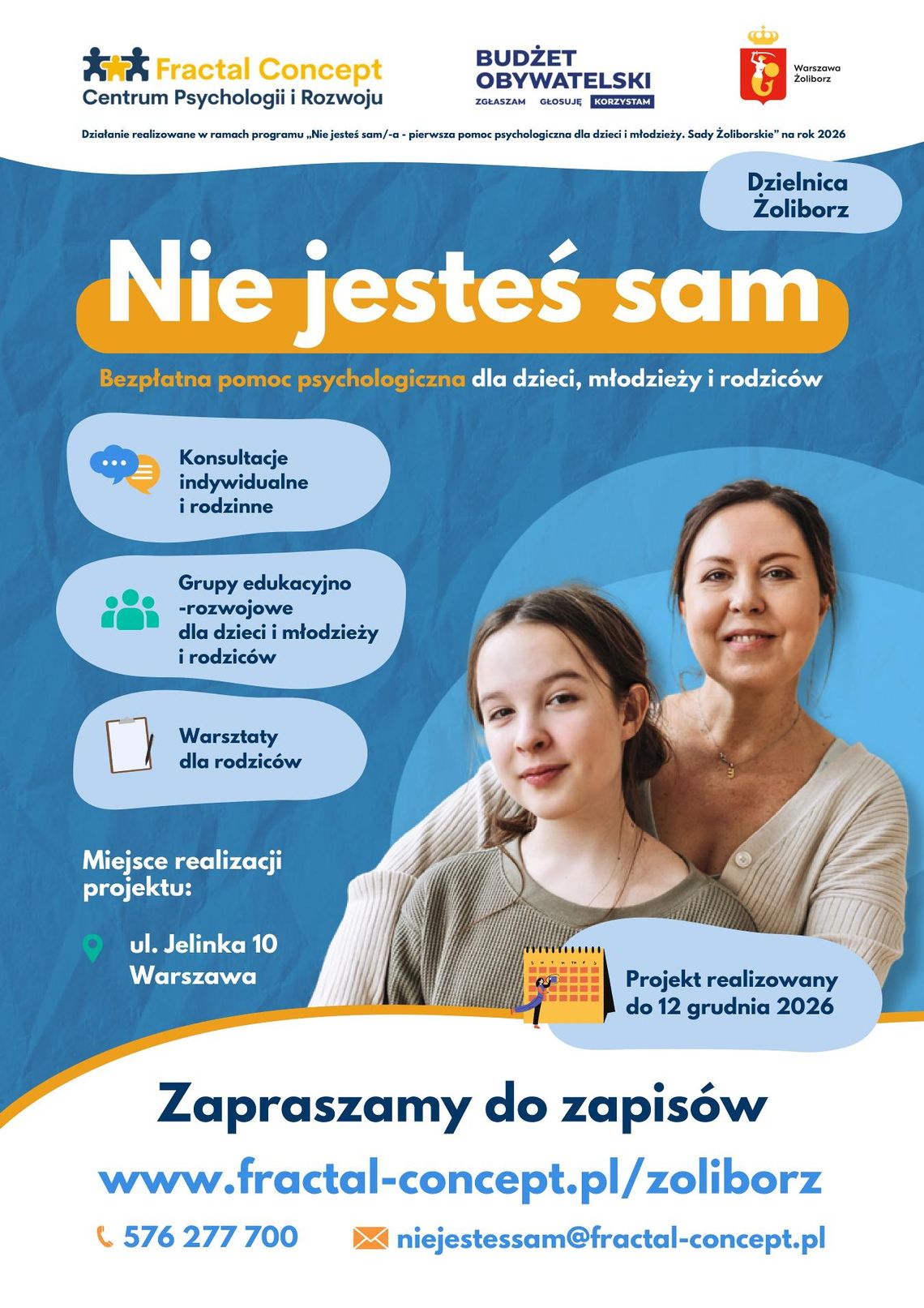 Bezpłatna pomoc psychologiczna dla dzieci i młodzieży Bezpłatna pomoc psychologiczna dla dzieci i młodzieży