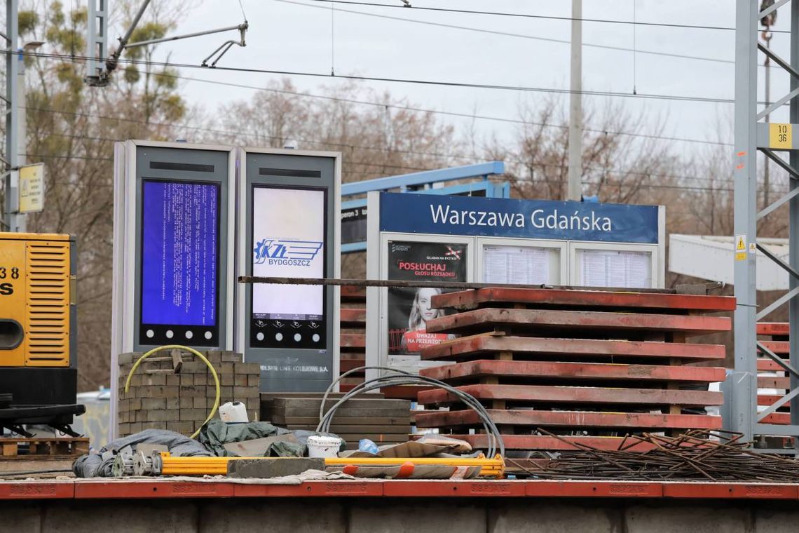 Kolejarze wybudują dodatkowy peron na stacji Warszawa Gdańska