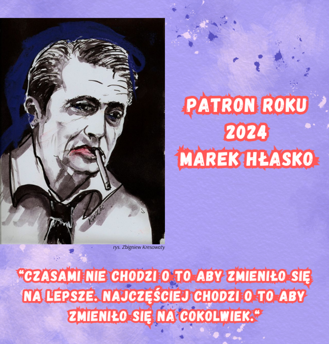 Patron 2024 roku - Marek Hłasko i Marymont