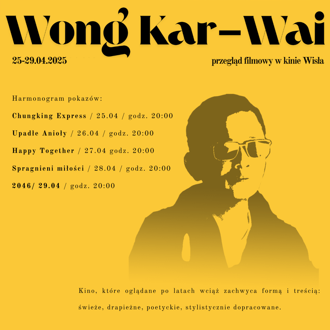 Przegląd filmów Wong Kar Waia