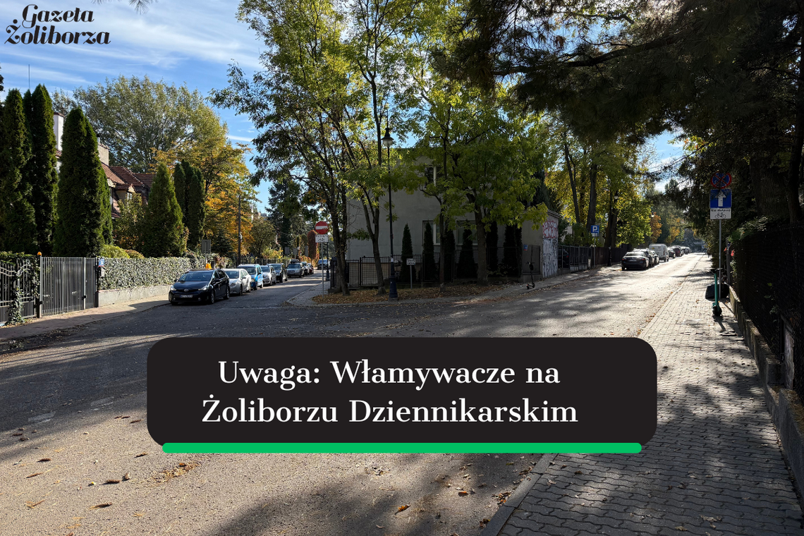 Seria włamań na Żoliborzu dziennikarskim.