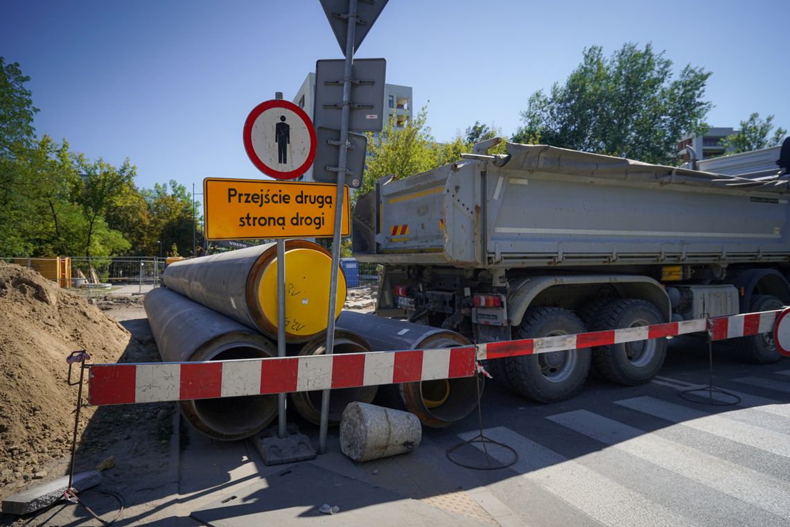 Trwają prace na skrzyżowaniu Krasińskiego i Przasnyskiej