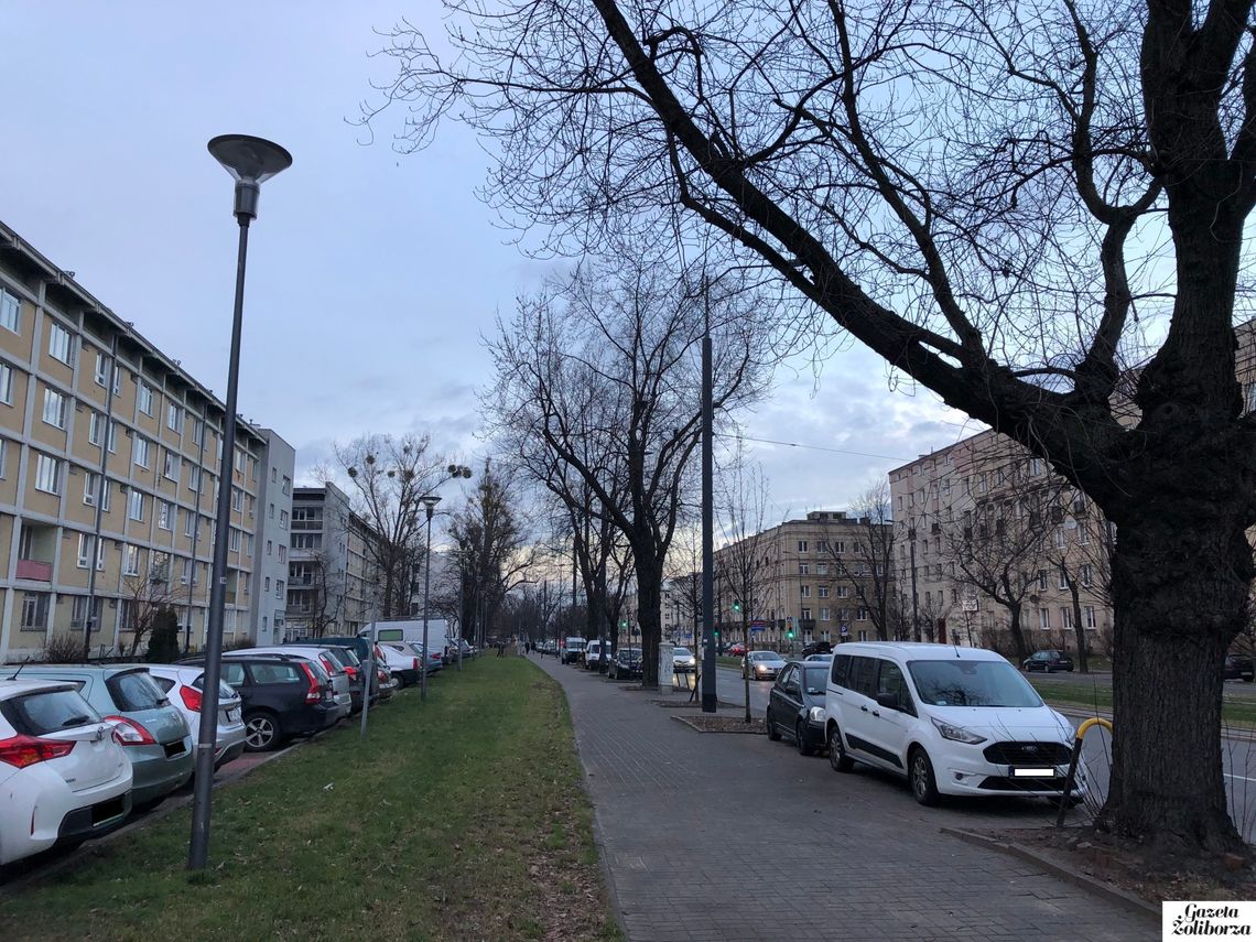 Ulica Popiełuszki: ścieżka rowerowa albo mniej miejsc parkingowych