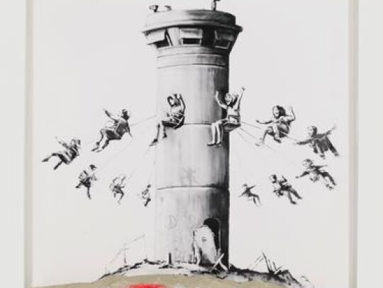 Jednaz_prac Banksyego, która pojawi się na Targach Sztuki Dostępnej Foto Brain Damage Gallery