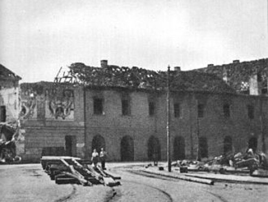 Arsenał_1945_widok_z_ulicy_Bielańskiej_lewa miejsce akcji