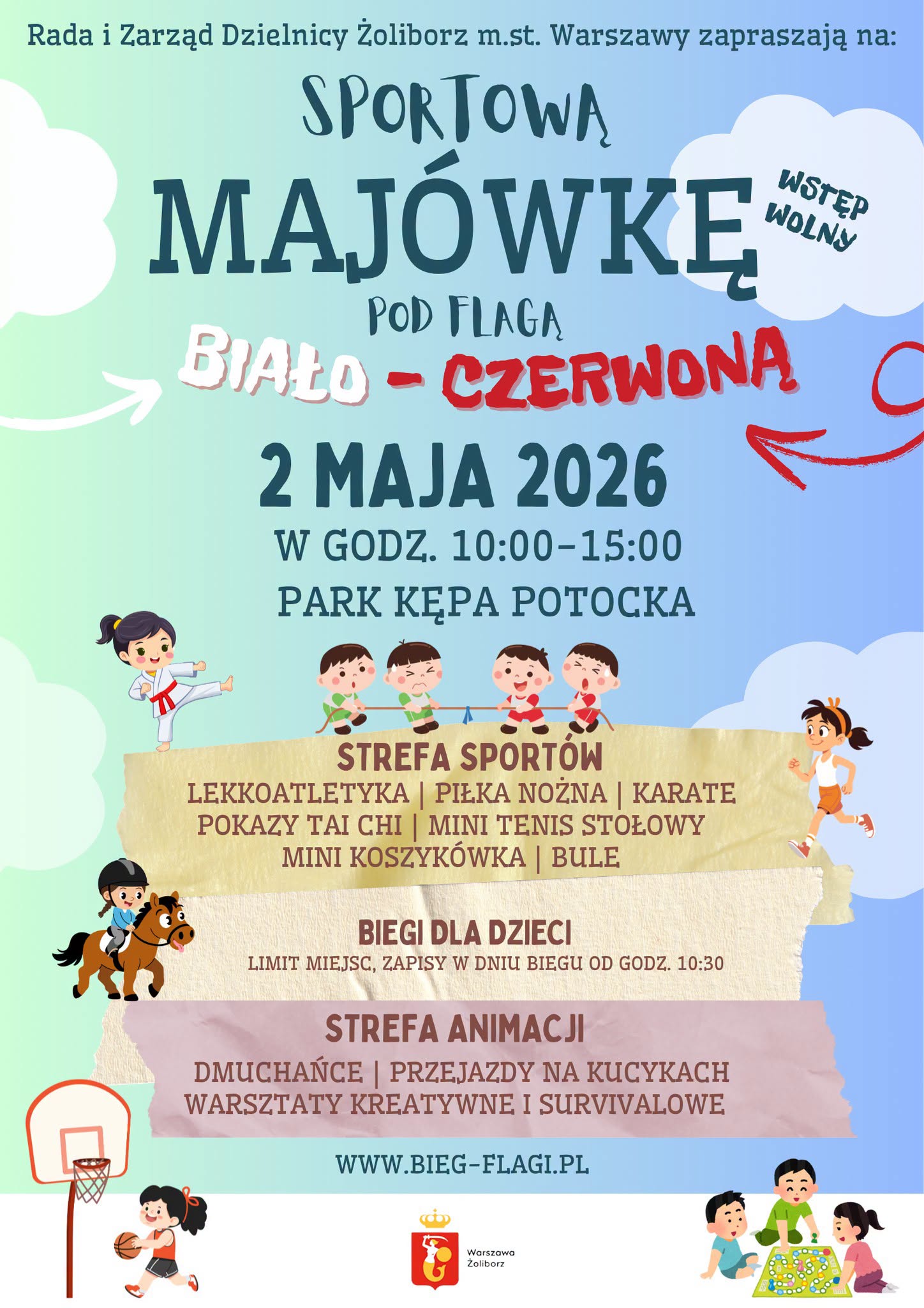 sportowa majówka, zdj. Dzielnica Żoliborz