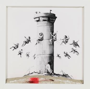 Jedna z prac Banksyego która pojawi się na Targach Sztuki Dostępnej. Foto Brain Damage Gallery